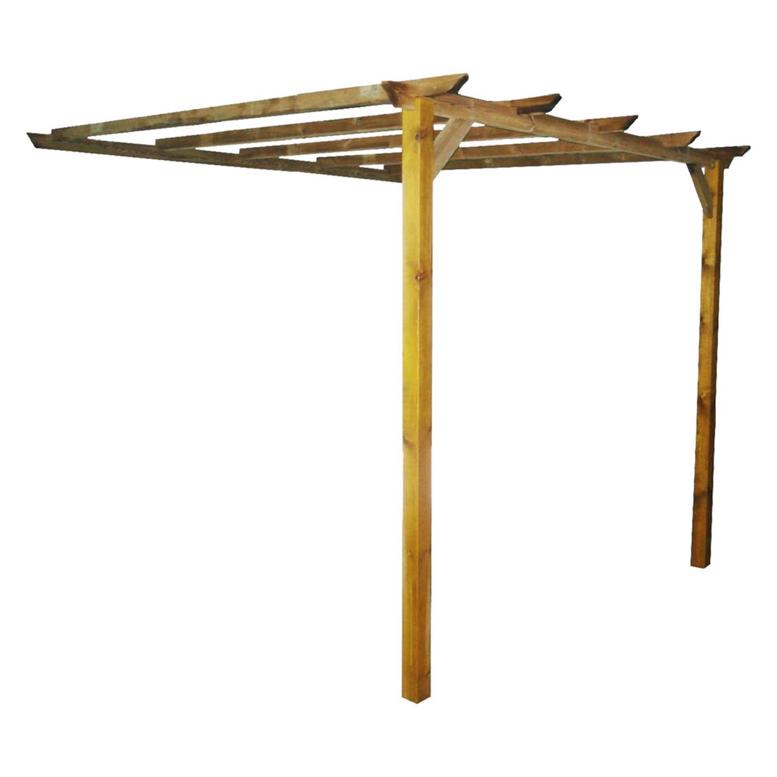 1PZ GAZEBO ADDOSSATA IN LEGNO mt 3 x 2,8 - h. 2,5