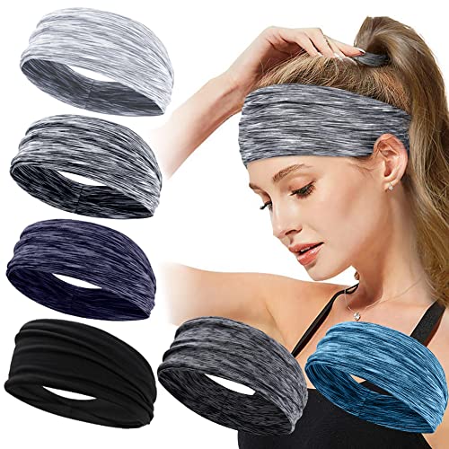 TERSE Workout Headbands for Women Non Slip Sweatbands Hair Band’s for Women Athletic Hair Sports Yoga Running Moisture Wicking Men Head Band