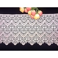 Pizzo Ricamato Long Style 14cm X 4 Iarde - Per Tende, Abiti E Decorazioni | Colore Khaki - Foto 11