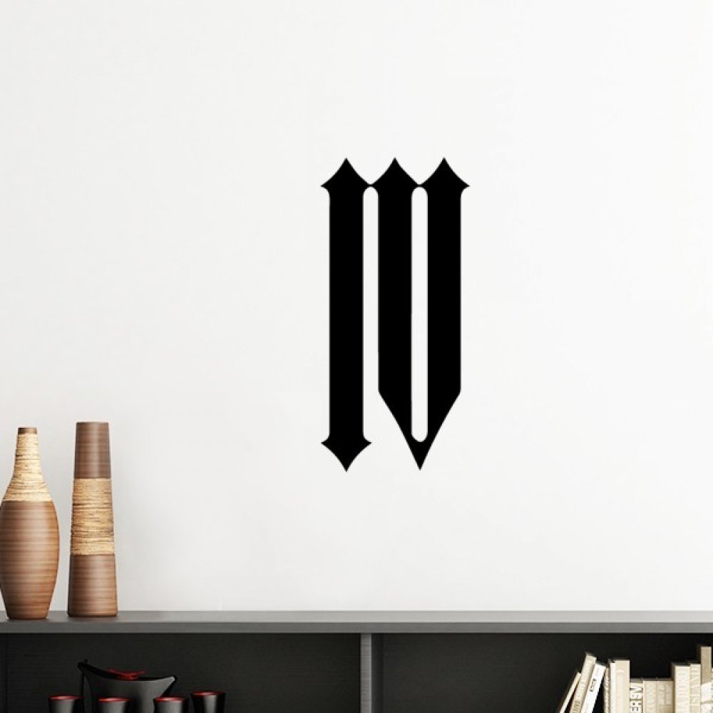 Sticker mural chiffres romains vert clair pour creer une ambiance zen dans votre chambre