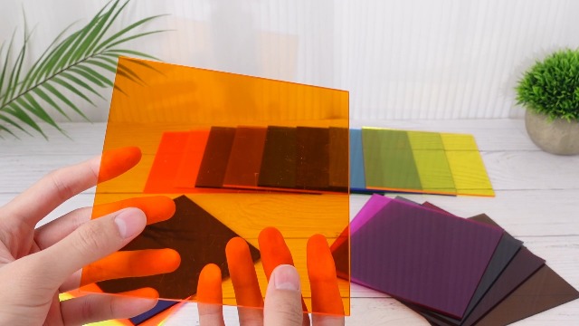 Image of Geetery 30 Pcs Colored Acrylic Sheets, 6 x 6 x 1 /8 Inch Thick Translucent Cast Acrylic Sheet,Plastic Boards for Back to School DIY Project Picture Frame,Art Crafts Laser Cutting Engraving, 15 Colors