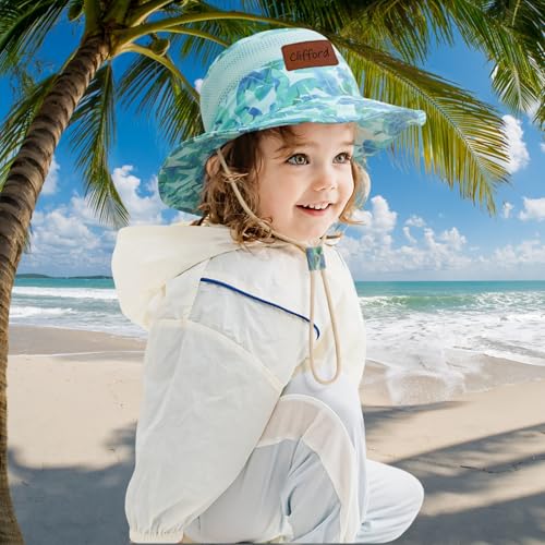 Custom Name Baby Sun Hat, Personalized Leather Label Baby Bucket Hat with Mesh Wide Brim, Toddler Beach Hat Baby Hats2