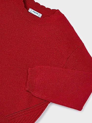 Mayoral Basic Knitting Sweater for Girls Red3