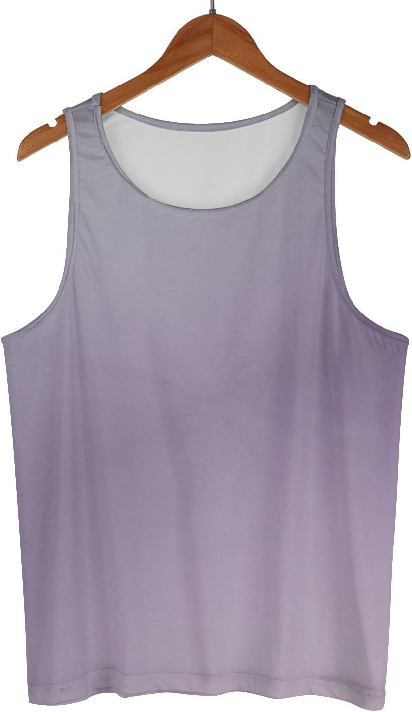 Mens Gradient Tank Tops Casual Crew Neck Sleeveless Shirt Fashion Cut Off Tee Summer Trendy Top Plus Size Vest Men