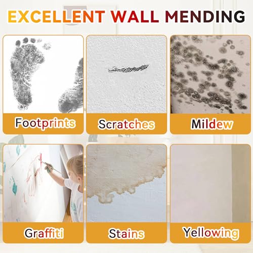 White Paint for Walls, Portable Paint Roller Kit for Effortless Cleaning & Pristine Walls, Small Roller Brush Repair Kit Remove Stains, Scratches, Yellowing, Water-Based, Ready to Use - Image 4