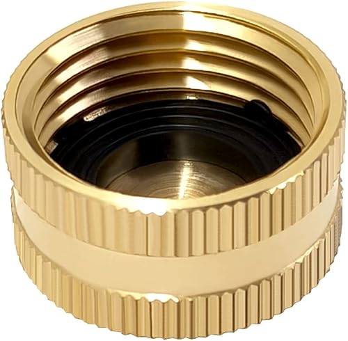 Miniatura 6 de Hooshing 4 tapas de latón para manguera de jardín de 34 pulgadas con arandelas