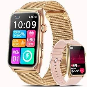 2026 New Smartwatch for Women with ECG/Blood Pressure/Heart Rate/Sleep/Apnea Monitor,1.57”Fitness Tracker with Bluetooth Calls/SOS Button,120+ Sports Modes Fitness Tracker Smart Watch for Android iOS