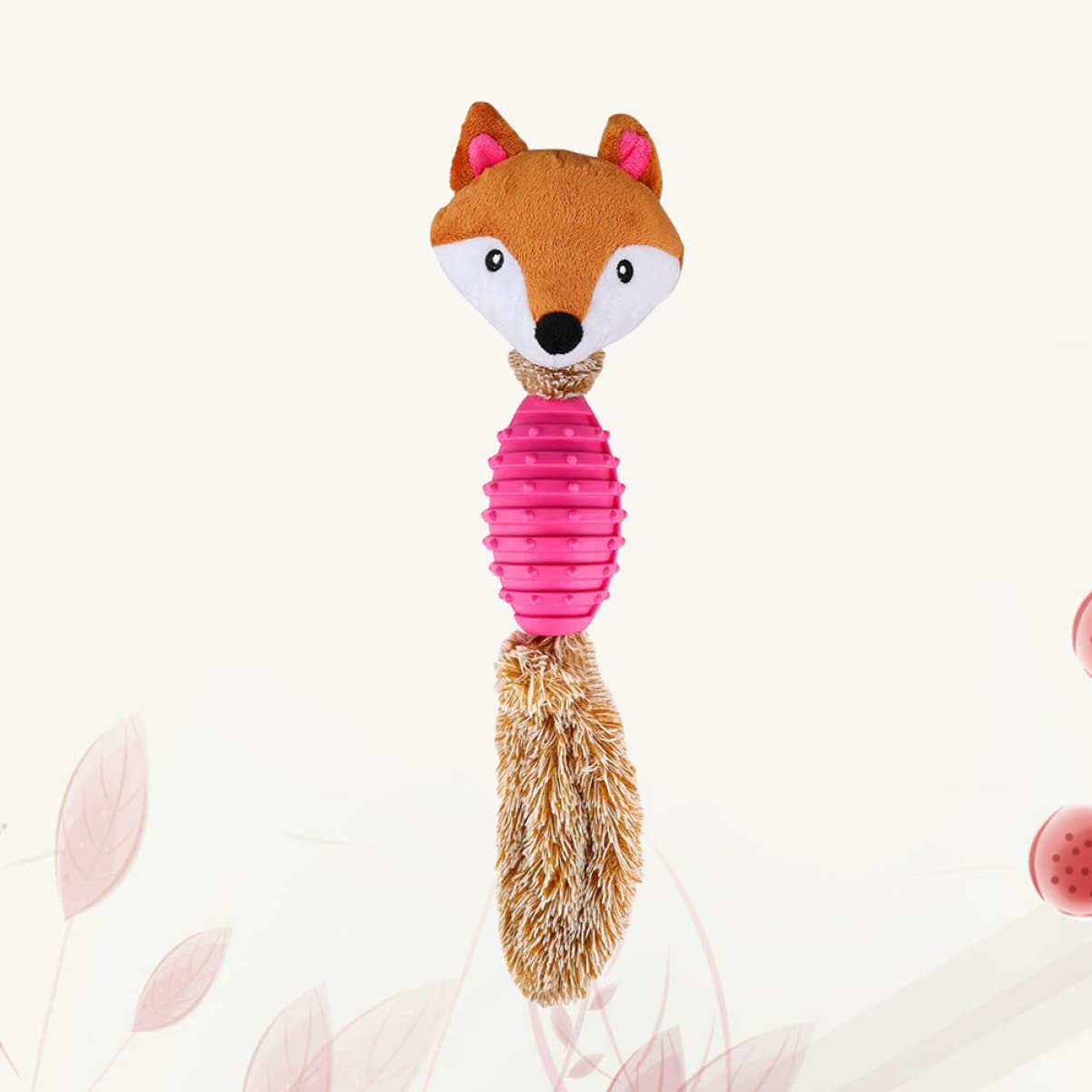 Mipcase Lot de 3 Peluches Couinantes Interactives à Mâcher pour Chiens de Petite Moyenne Et Taille pour La Dentition des Chiots Rouge