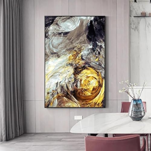 Art abstrait graffiti sur toile haut de gamme avec châssis en bois 70x100 cm