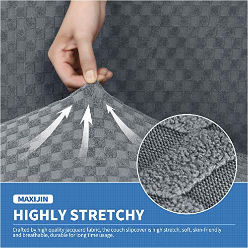 Maxijin MAX-US10-THUA-SF 4 Piece Newest Couch Covers For 3 Cushion Couch Super Stretch Non Slip Couch Cover For Dogs Pet Friendly Elastic Jacquard Furniture Protector Sofa Slipcovers thumb #4