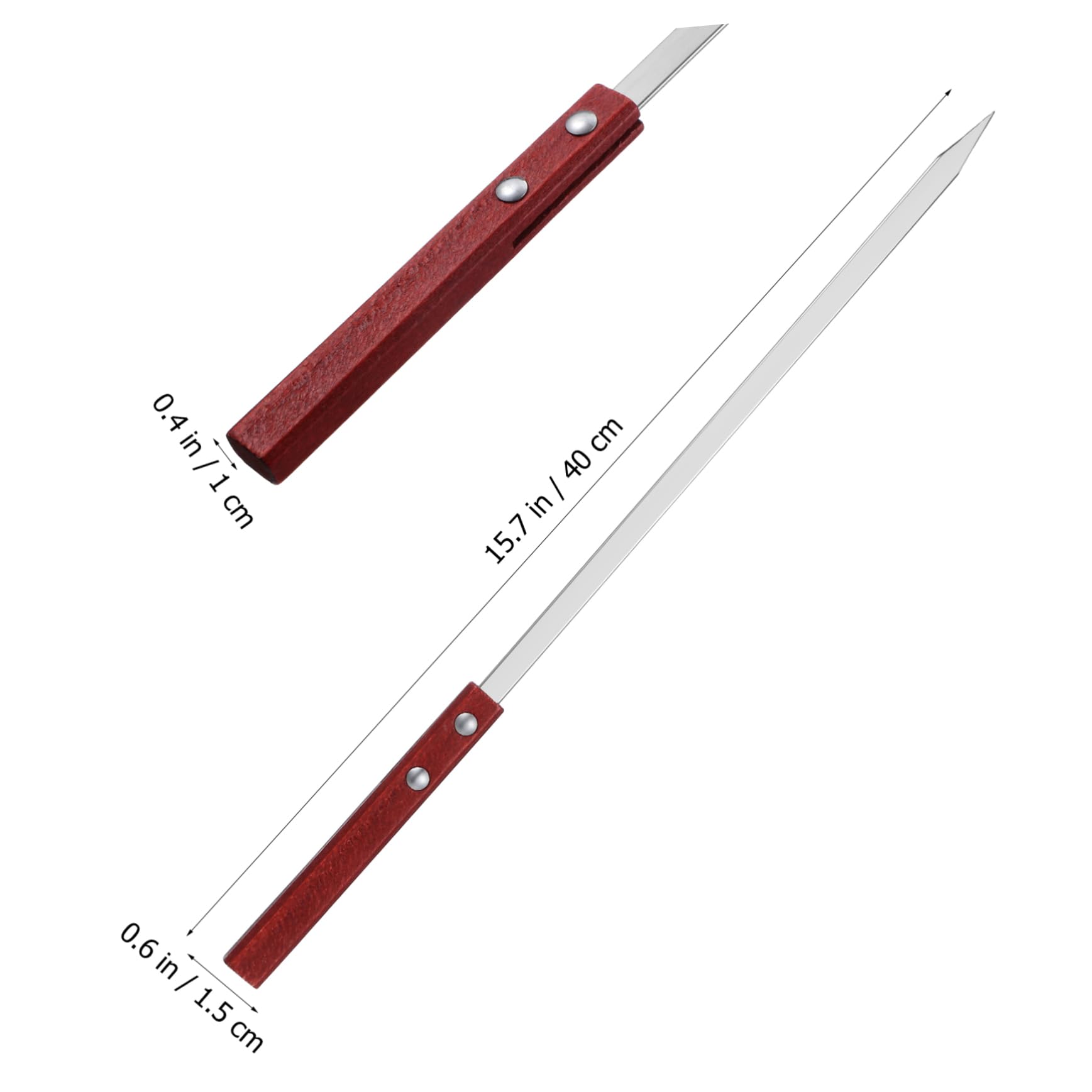 POPETPOP 3 Set Di Spiedini Per Grigliate Spiedini Piatti in Acciaio Inox Utensili Per Kebab Spiedini in Metallo Per Grigliate Spiedini Per Barbecue Uso Esterno 6 Pezzi*3