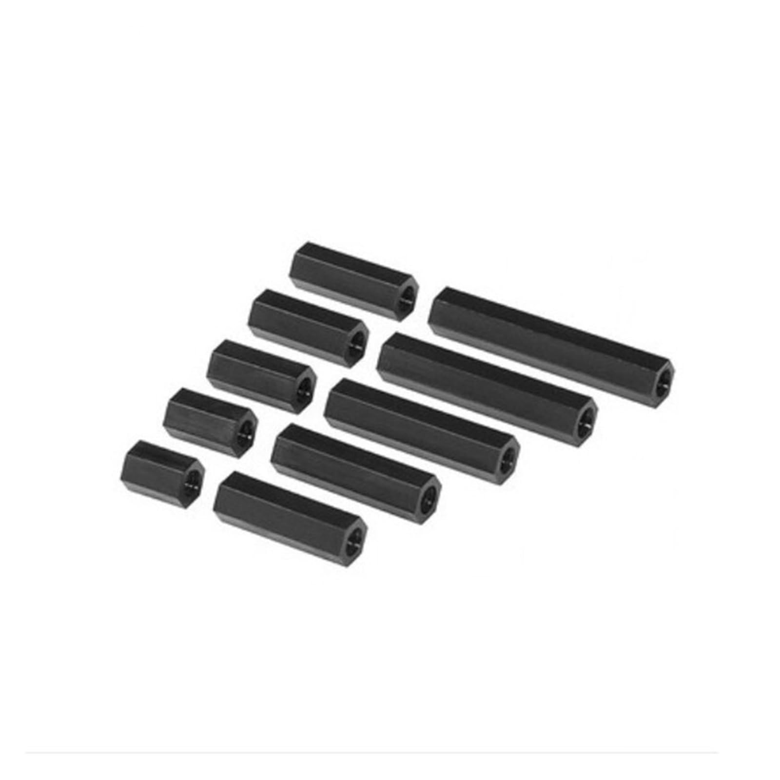 Dystans PCB żeński-żeński M2-M4 z czarnego nylonu | Dystans dystansowy PCB 500-1000PCS(8mm,M2.5 1000pcs)