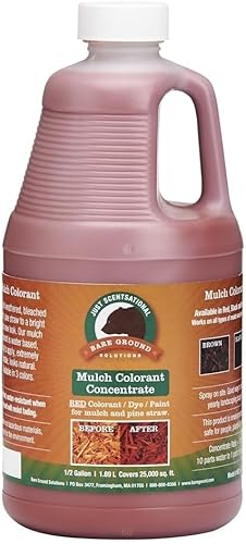 Just Scentsational MCC-64R - Colorante concentrado de mantillo de corteza, rojo, 64 onzas (2 cuartos de galón)