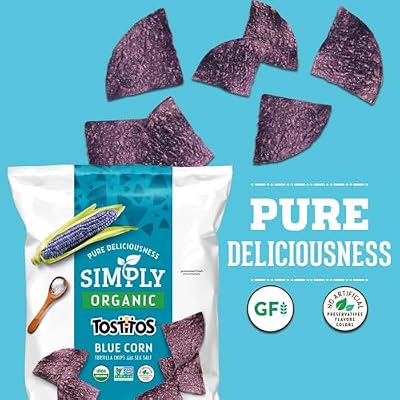 Simply Organic Tostitos Blue Corn Tortilla Chips, 13.5 Oz