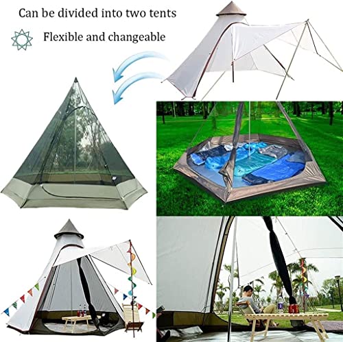 QUQUQ carpa piramidal para camping 4-6 personas miniatura 5