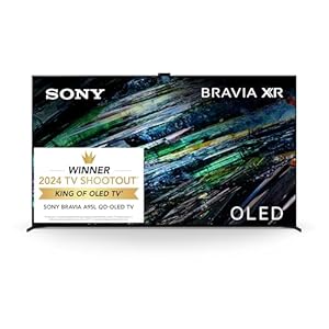 Sony QD-OLED 65 inch BRAVIA XR A95L Series 4K Ultra HD TV: Smart Google TV with Dolby Vision HDR and Exclusive Gaming Features for The PlayStation® 5 XR65A95L- Latest Model,Black