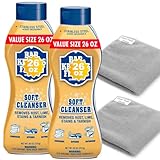 GoodDealsHouse Bundle: Soft Cleanser, 26 OZ - 2 Packs & Microfiber Cleaning Towels, 16x12 inch, 2 Count | 2 * 26 oz + 2 towels
