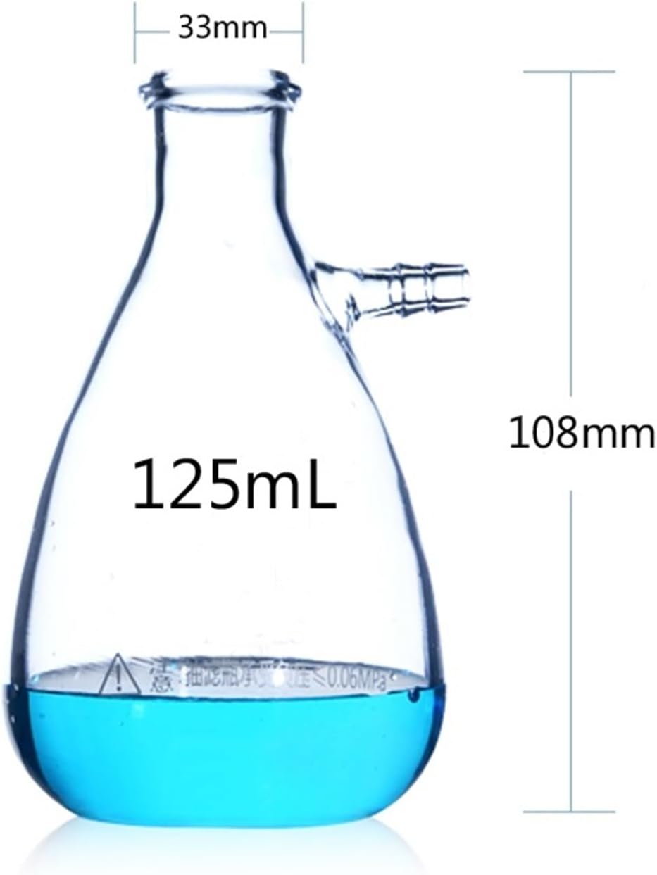 125ml-2000ml Top Pipe Glass Filter Flask Laboratory Feeding Bottle Lab Glassware(250mL)