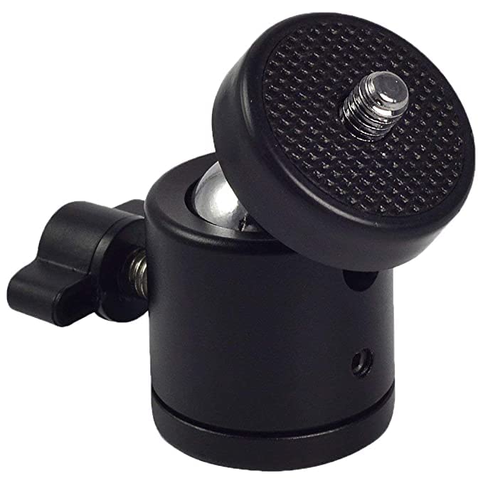 Image of DAUMI Universal Cell Phone Holder Clip /Mount Adapter /Adjustable Clamp and 360 Degree Ball Head Set for Mobile Phone, Selfie Stick & All Types of Tripods (Phone Holder Clip and Ball Head)