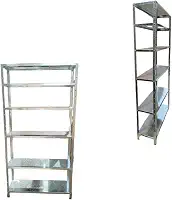 Estante Multiuso Aço GALVANIZADA Pintura Eletrostática 6 Prateleiras 90cm comprimento, 185cm altura, 27,5cm profundidade, 180kg total, 30kg por Bandeja distribuídos