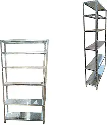 Estante Multiuso Aço GALVANIZADA Pintura Eletrostática 6 Prateleiras 90cm comprimento, 185cm altura, 27,5cm profundidade, 180kg total, 30kg por Bandeja distribuídos