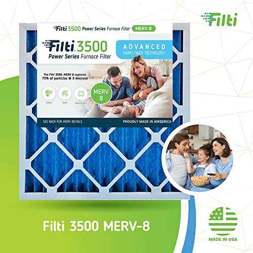 Filti 3500 Air Filter Merv 8 | Pleated Home Air Filter W/Nanofiber Technology | Hvac Ac Furnace Filter Made In Usa, 4 Pack (24X30X1) #TOP4