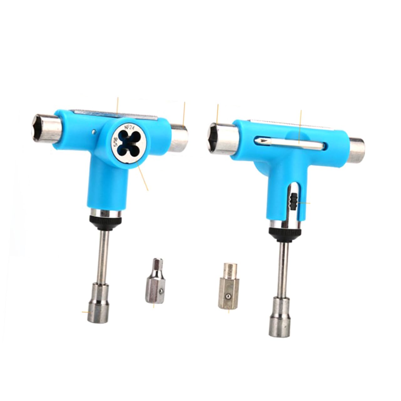Outil Skateboard Portable T-Tool Multifonction Tout-Un Acier pour Planche Longboard et Cruiser Léger et Compact Réparation Facile