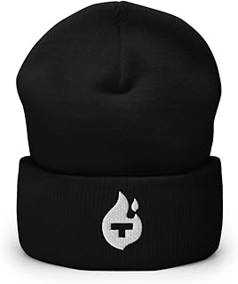 Hogue WS LLC Theta Fuel Cryptocurrency Logo Hat (Embroidered Cuffed Beanie) Black