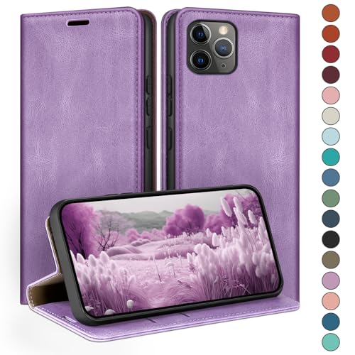 Housse iPhone 12 Pro Max en cuir premium avec rabat magnétique