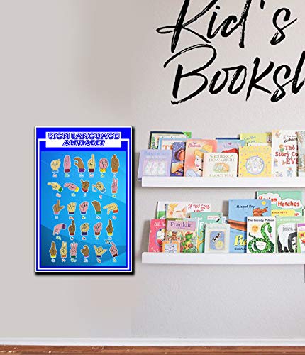 Jmm Industries Sign Language Alphabet Poster Quote Motivational Educational Inspirational School Elementary Homeschool 12-Inches By 18-Inches Print Wall Art Cap00112, Multicolor #TOP4