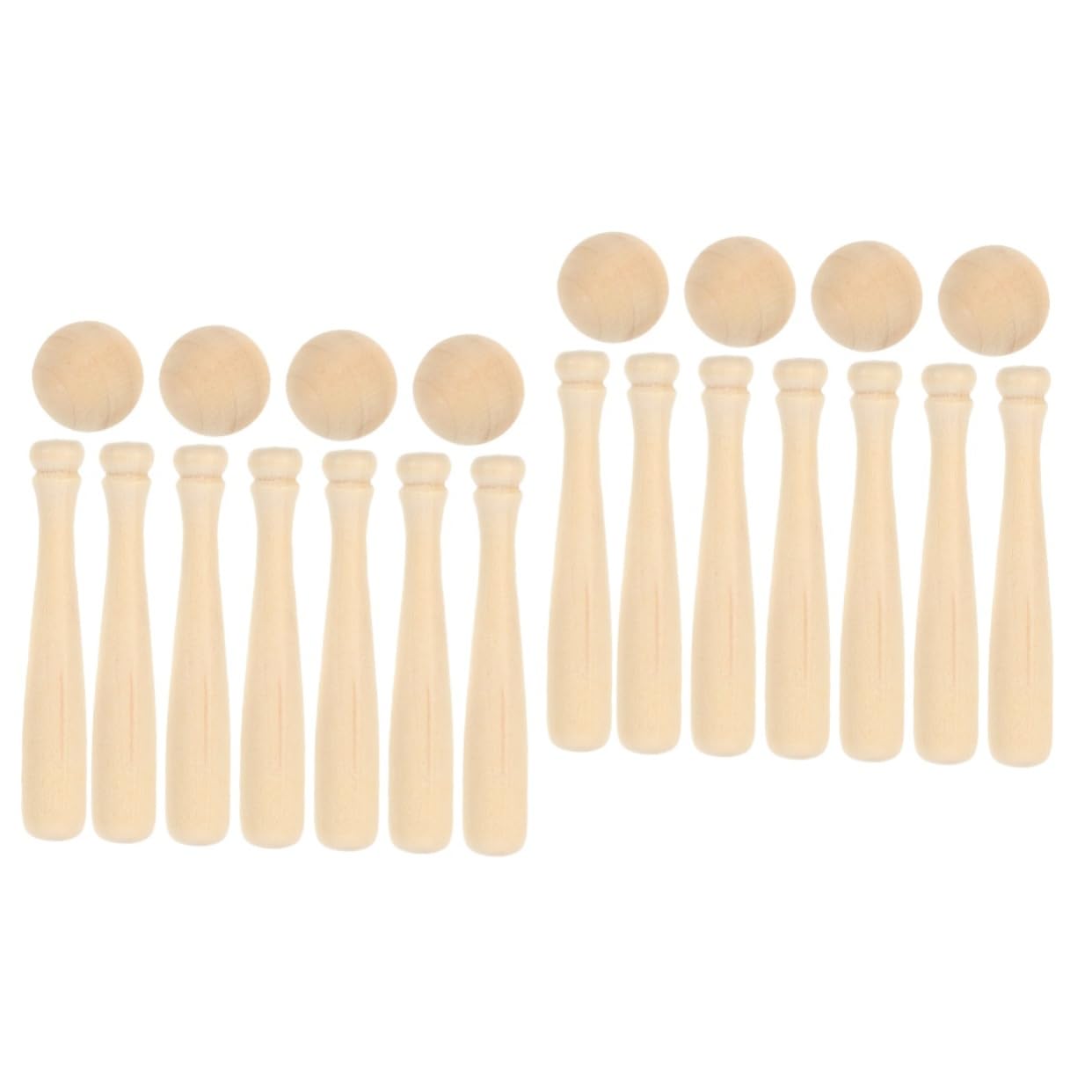 Abaodam 2sets 30 Mini Baseball Bats Wooden Ornaments Craft Kit for Boys and Girls Unfinished Decor for Boys and Girls' Room Christmas 30pcs*2