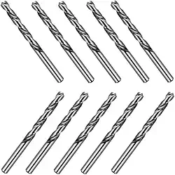 Kit 10 Brocas de Aço Carbono Rápido para Metal e Inox, 4mm x 7,5cm