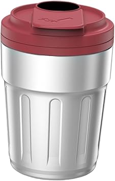 Car with Lid, for Stainless Steel Liner ABS Shell, for Auto Extinguishing Cup Holder Bin Vehiclesred silver 1952B
