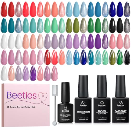 Beetles Fall Gel Polish Set, Daily Pop Collection, 20 Colors Gel Polish Kit