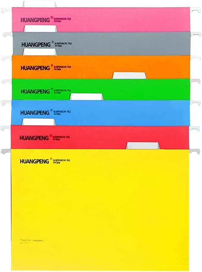 FC Suspension Files Foolscap Document with Tabs Suspended for Hanging Folders Filing Storage Folders, Pack of 14