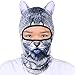 Oumers Animal Balaclava Face Mask with Ears Breathable Hood Face Shield for Outdoor Sports Cycling Motorcycle Ski Halloween Party Gift, One Size Fit Most -Grey Color Cat