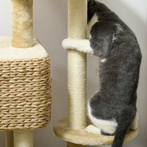 Torre para gatos de interior con rascadores y cama miniatura 6