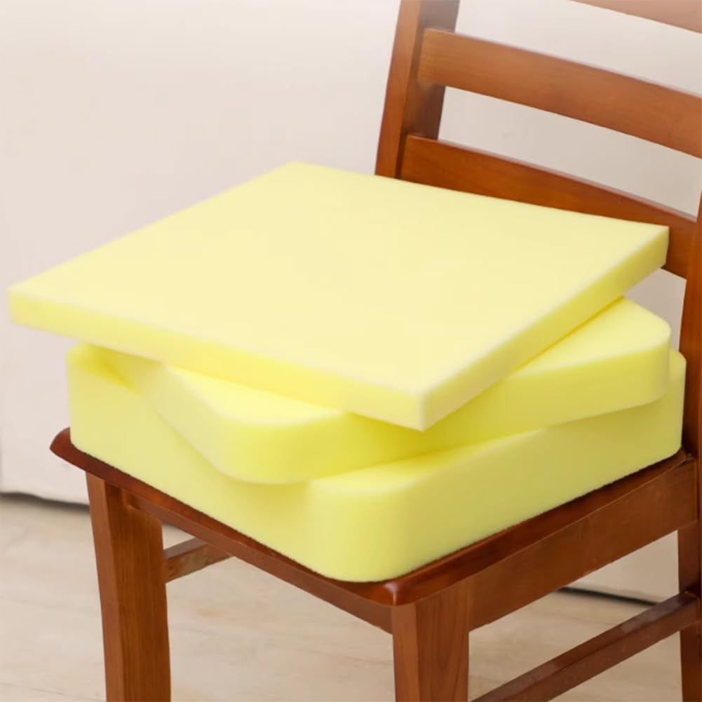 Yuly Rembourrage en Mousse 35D Haute Densité,Mousse d'Ameublement de Rechange Coussin de Canapé,Chaises,Chaises,Découpe à n'importe Quelle Taille,Personnalisable (12cm-60x60cm)