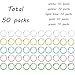 Binder Rings Loose Leaf Book Rings Key Rings Paper Rings Metal Plated Hinged Rings Binding Rings Keychain Circlip Rings for Cards Keys Albums Photos Notes 50 Pack 1 inch