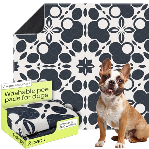 Image of Washable Pee Pads for Dogs 2-pack (36x41) - Waterproof Reusable Puppy Pads No-slip Surface - Stylish Dog Potty Training Pads Protect Against Leakage Small Medium Large Dogs, Oriental