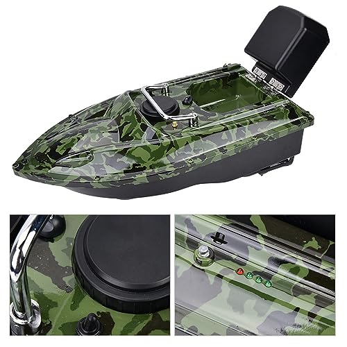 Airshi Fish Bait Boat Finder, RC Fish Lure Boat, 110-240V ABSStainless Steel Sea Fishing for Wild Fishing (Green)