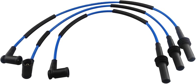 Jogo de cabos de vela Cable Master para Dodge, Jeep, Mitsubishi e Ram V6 3.7L 2009–2012 – Cabos azuis
