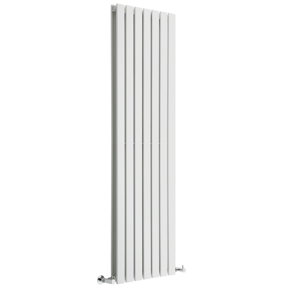 Milano Alpha White Vertical Double Flat Panel Radiator - 1600mm x 490mm