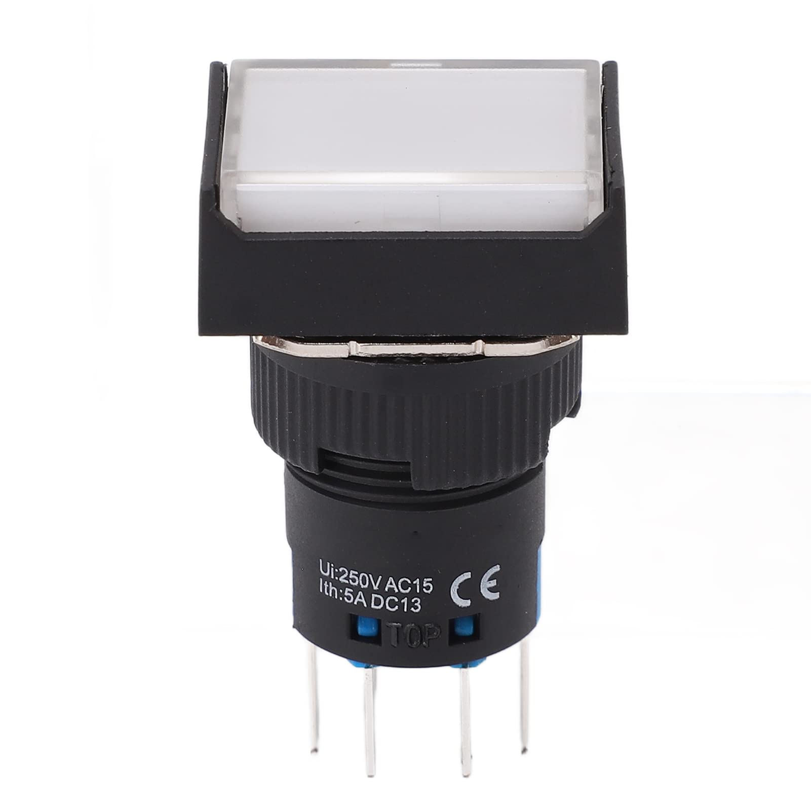 Cocoarm Interruptor de Botón ABS Botón de Encendido 25 Piezas AC DC 24 V 5 A con Indicador de Luz Aislamiento de 250 V para Equipos de Control Industrial Máquina Panel Contactor de relé