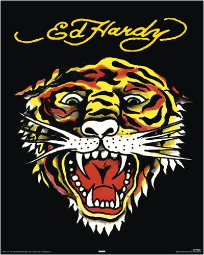 Paper Ed Hardy Tiger Face Tattoo 20