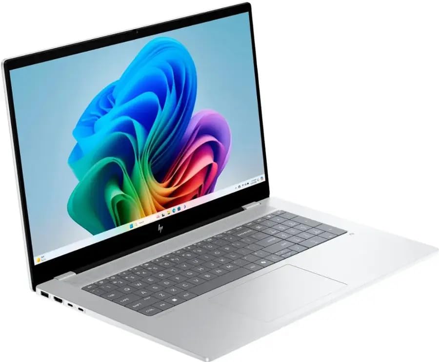 Image of HP OmniBook X Laptop, 17.3 inch FHD IPS Touchscreen, Intel Ultra 7 258V 8-Core, Intel Arc Graphics 140V, 32GB LPDDR5 2TB SSD, Backlit Keyboard, Thunderbolt 4, Wi-Fi 6E, 5MP + IR Camera, Win11 Home