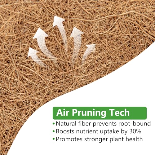 Image of DUNCHATY Trough Coco Liners for Planters 24 Inch - 2 Pack Natural Coconut Fiber Liner Replacement for Window Box Hanging Basket Garden Wall Flower Pot Inserts Eco-Friendly Coir