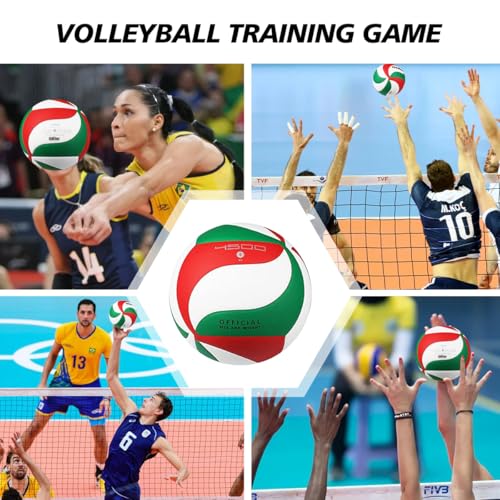 Image of Soft Rubber Lightweight Volleyball for Indoor Training Game Competition, Gym, Outdoor Beach Play, Gift for Kids,Fit for Beginner, Teenager, Adult, 1pcs