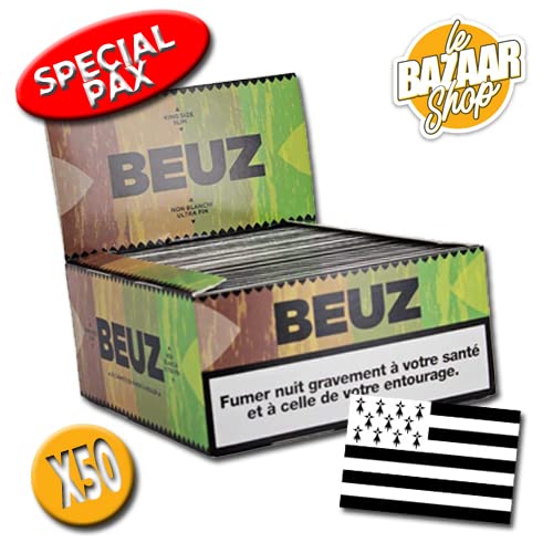 Beuz Slim Brown x50 Rolling Papers - Image 2