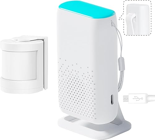 Miniatura 8 de Alarma de sensor de cama y prevención de caídas para ancianos, sistema de alerta de sensor de movimiento con 58 melodías/LED/modo de vibración, para